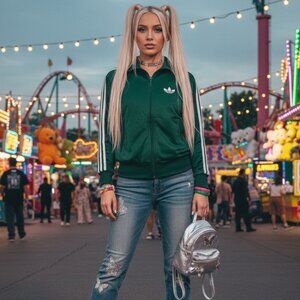 💚 Vintage Adidas Trefoil Full Zip Track Jacket Small Green 👟